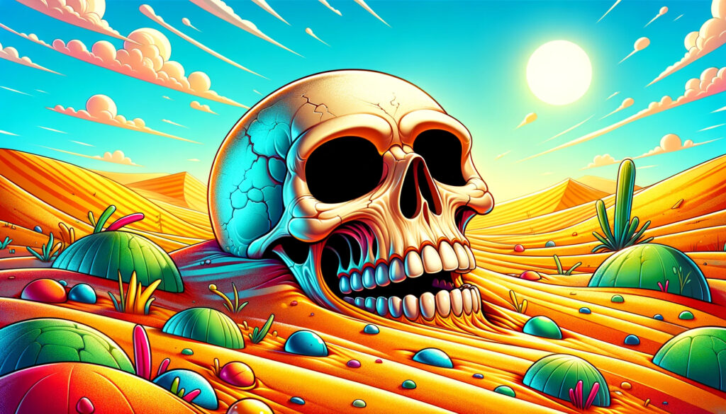 Skull in the desert symbolizing the risks in auto retail innovation strategies